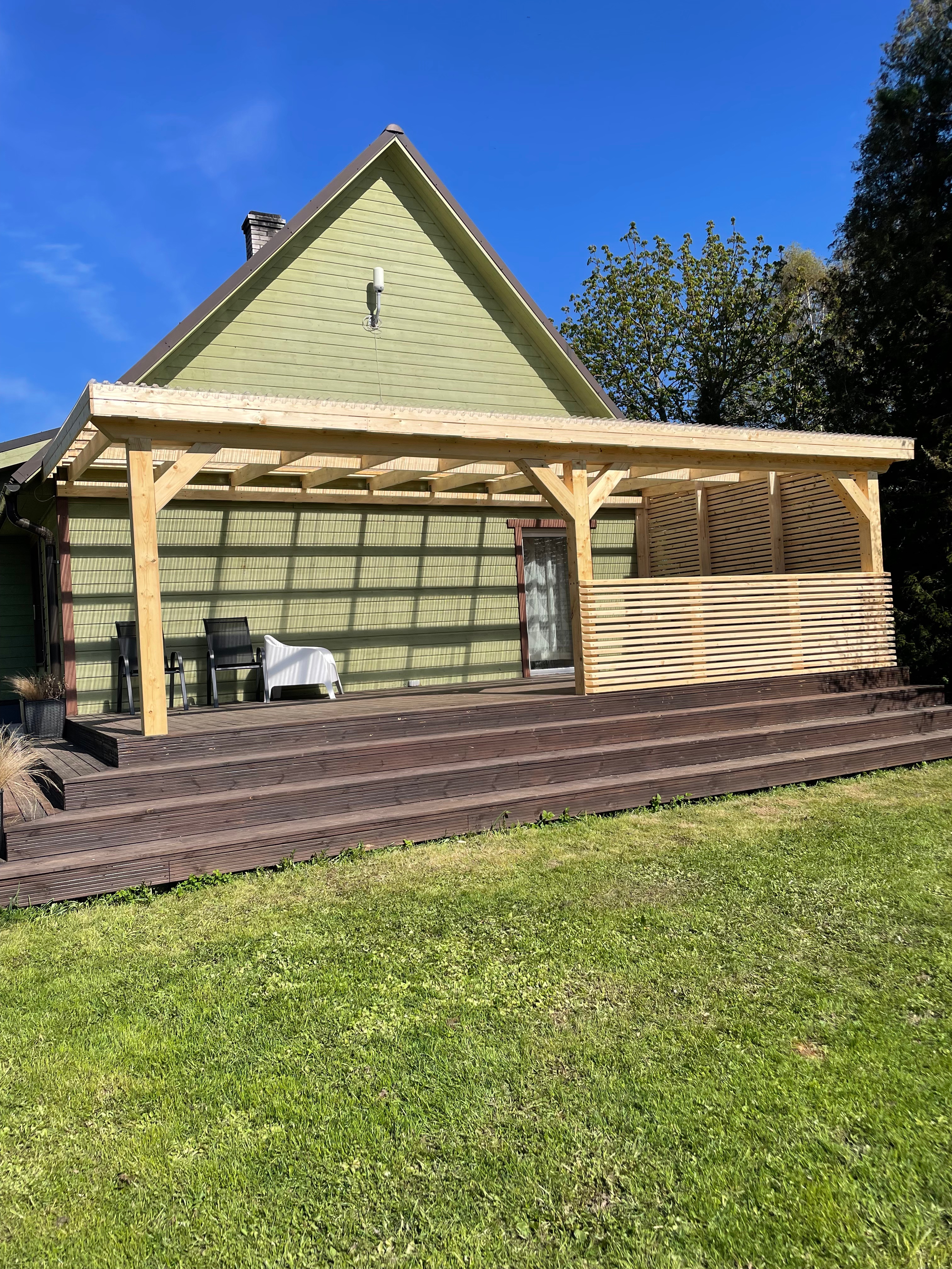 Terassile katuse ehitus